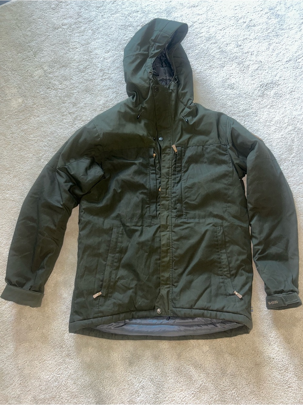 Fjallraven Men's Hooded Puffer Jacket - Olive